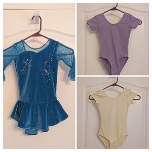 Bundle Of Three Child Dance Leotards -- Size 5/6